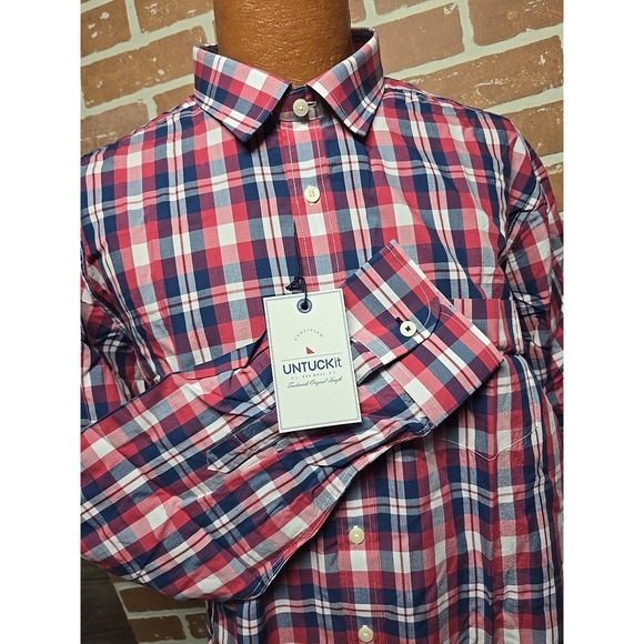 UNTUCKit Other - UNTUCKit Men's Shirt XXL‎ Tal Regular, Long Sleeve Button-Up Casual Plaid Dad